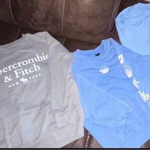 Abercrombie & Fitch Kids Sweatshirt Set - Gray & Light Blue